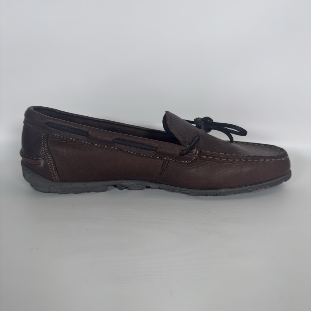 New Timberland Leather Loafers Womens Size 8 Dark Brown Lace Up Slip On - Picture 4 of 10